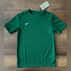 Nike Kids Emerald Green Short Sleeve Dri Fit Shirt, Medium
